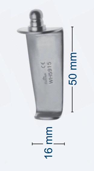 Ретрактори (ранорозширювачі), хірургічні, для шийного відділу хребта, "Cloward", розмір леза 16 х 50 мм. Бренд - Asanus Medizintechnik Gmb, Німеччина